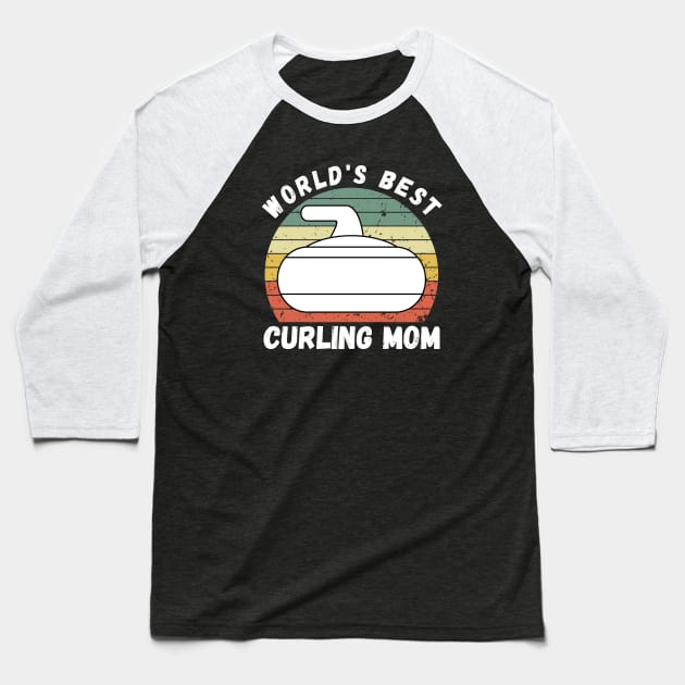 Best Curling Mom Baseball T-Shirt by footballomatic